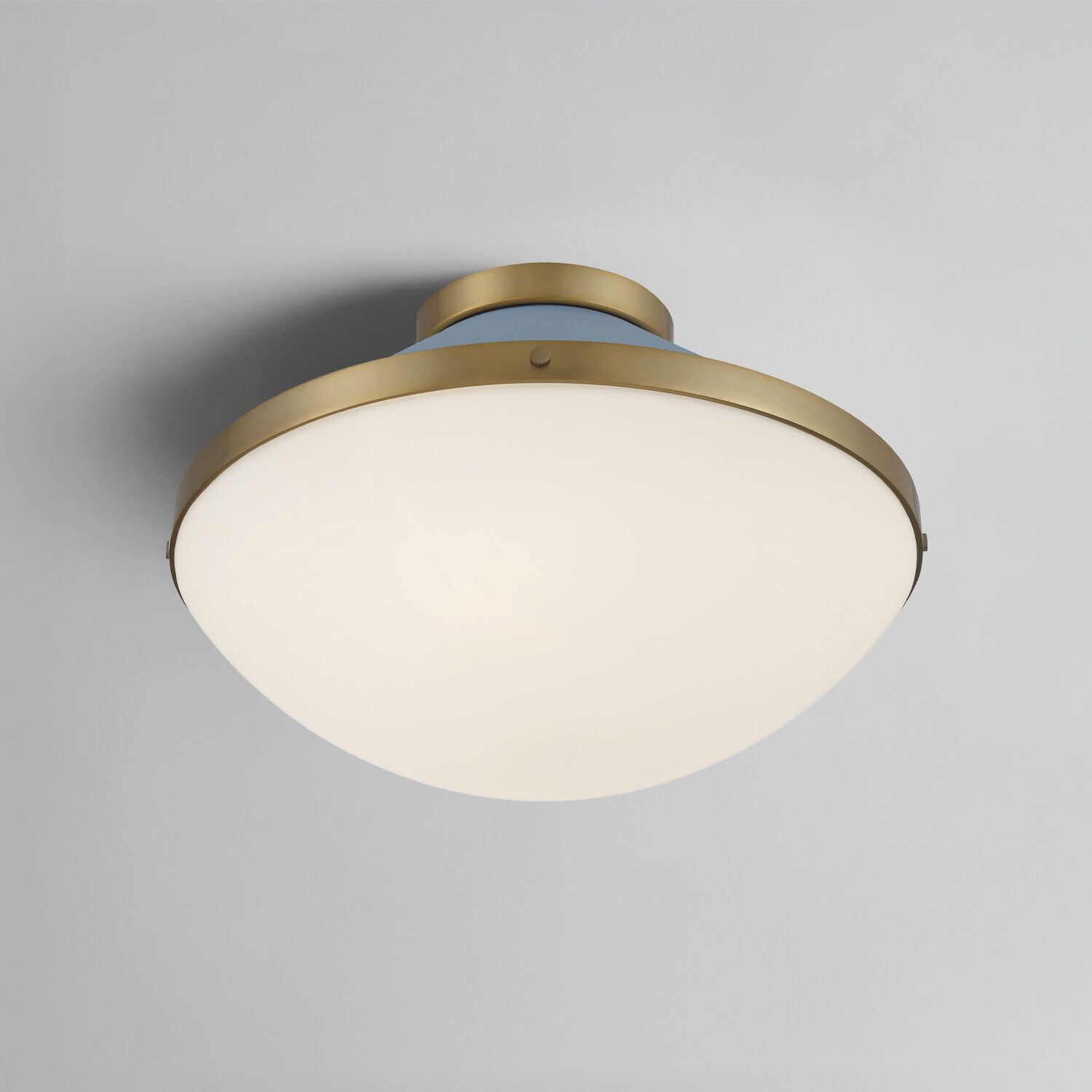 Xander 2 Light 16.25 inch Vibrant Gold Flush Ceiling Light in Vibrant Gold and Blue