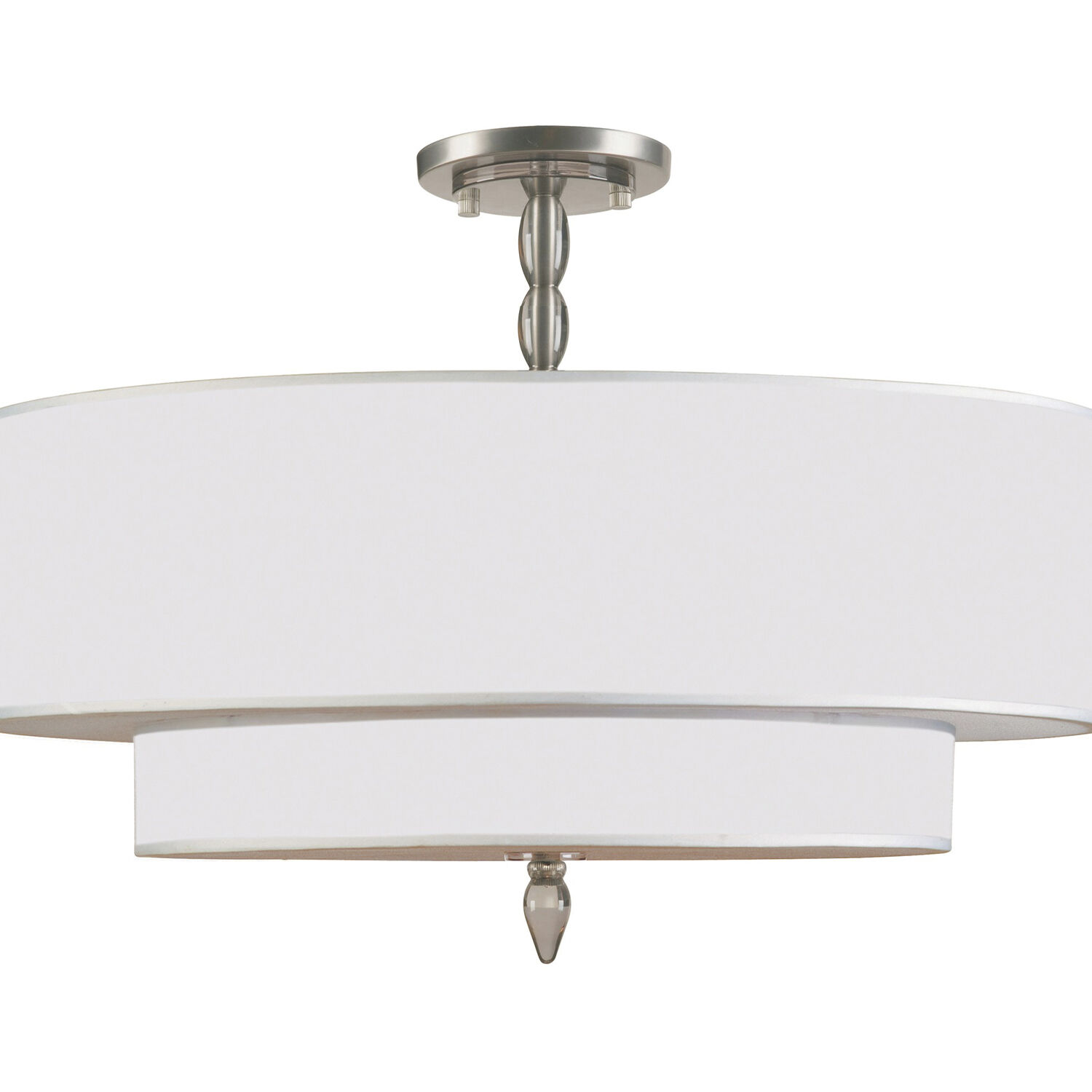 Luxo 5 Light 26 inch Satin Nickel Semi Flush Ceiling Light