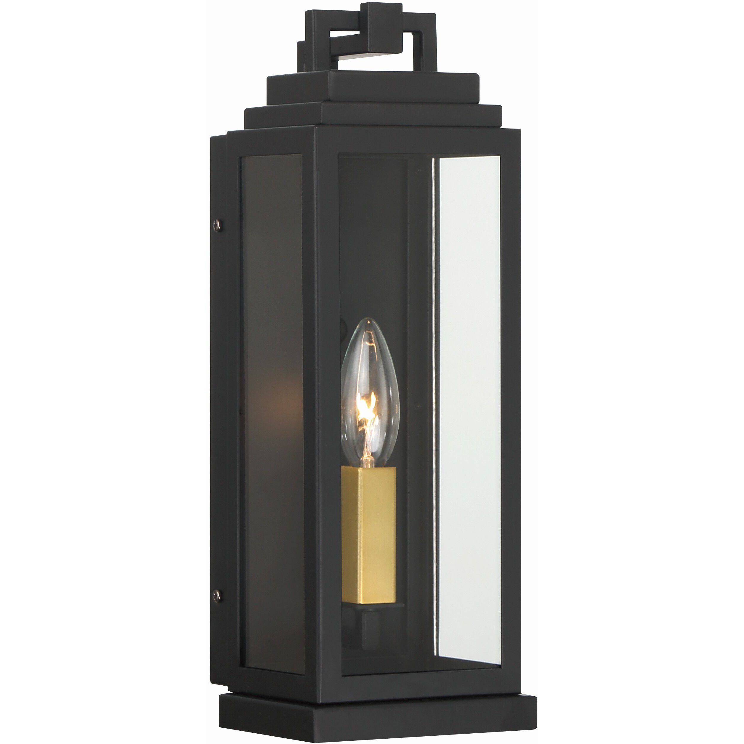 Aspen 1 Light 14 inch Matte Black Outdoor Sconce