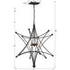 Astro 4 Light 27 inch Black Chandelier Ceiling Light
