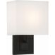 Brent Sconce Wall Light in Black Forged