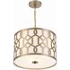 Jennings 3 Light 18.25 inch Aged Brass Pendant Ceiling Light