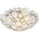 Palla 3 Light 16 inch Antique Silver Semi Flush Ceiling Light