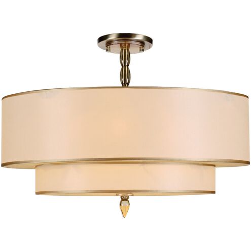 Luxo 5 Light 26 inch Antique Brass Flush/Semi Flush Ceiling Light 