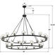 Aragon 30 Light 60 inch Matte Black Chandelier Ceiling Light