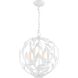 Broche 4 Light 16 inch Matte White Mini Chandelier Ceiling Light