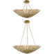 Broche 8 Light 30 inch Antique Gold Chandelier Ceiling Light