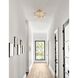 Arcadia 3 Light 15 inch Antique Gold Semi Flush Ceiling Light