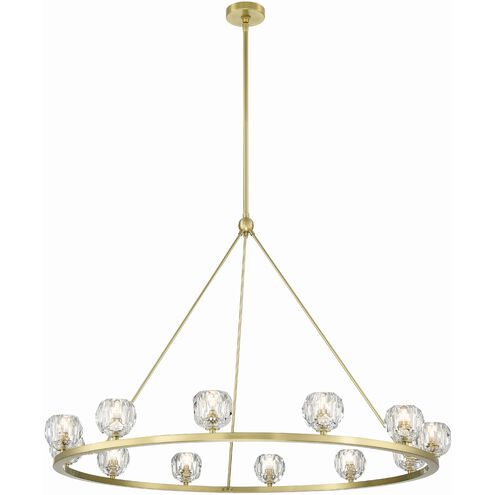Aragon 12 Light 48 inch Soft Brass Chandelier Ceiling Light in Clear