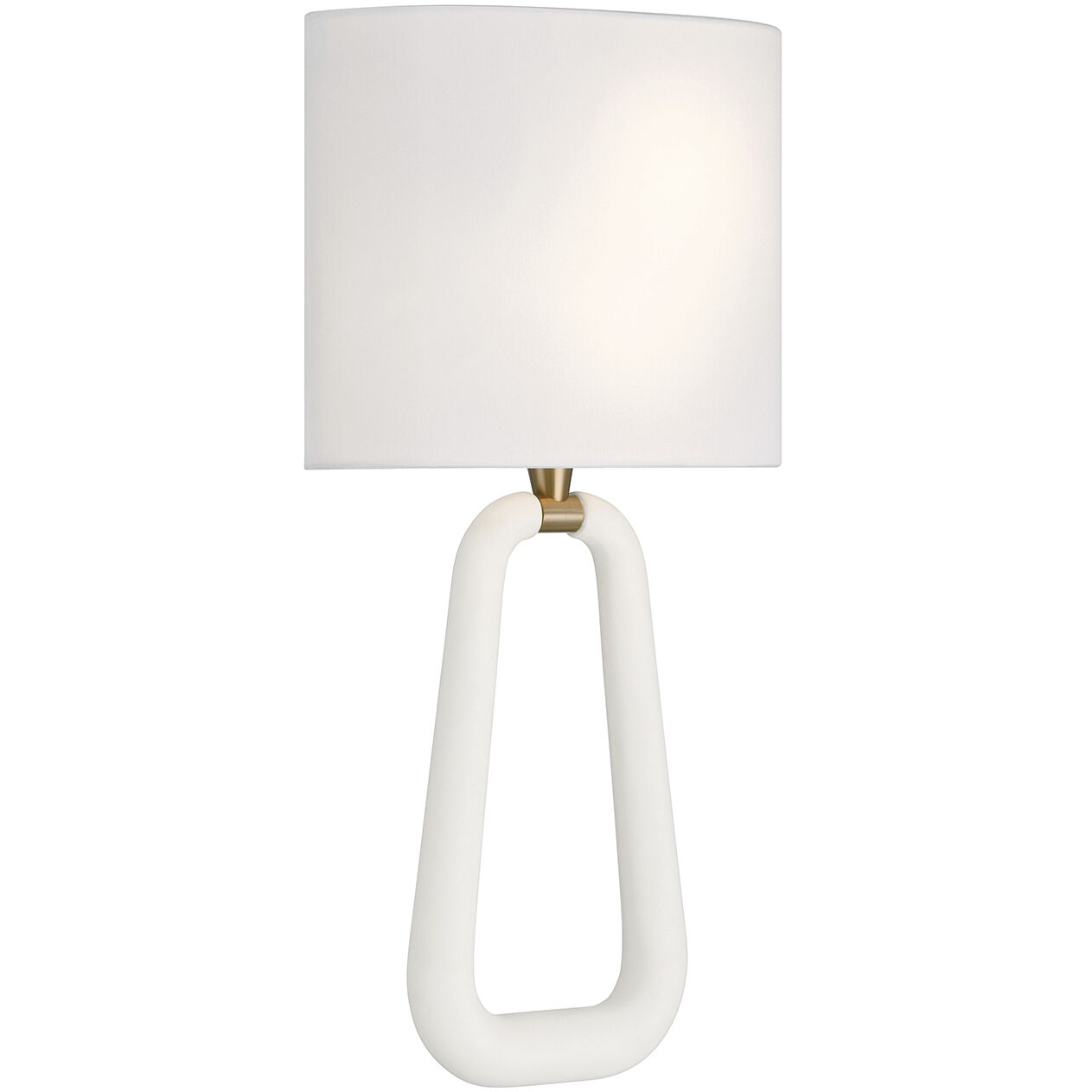 Jori Bath Wall Light in Aged Brass and Matte White