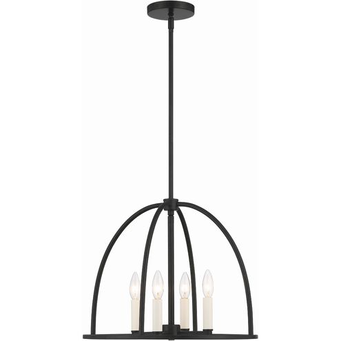 Abbott 4 Light 18 inch Black Chandelier Ceiling Light