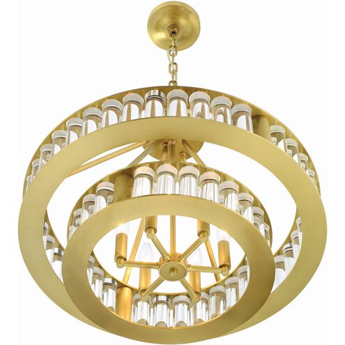 Farris 6 Light 24.5 inch Aged Brass Chandelier Ceiling Light