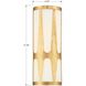 Royston 2 Light 6.75 inch Antique Gold ADA Wall Sconce Wall Light