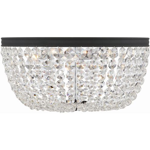 Nola 5 Light 20 inch Black Forged Flush Ceiling Light