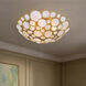 Palla 3 Light 16 inch Antique Gold Semi Flush Ceiling Light