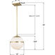 Truax 1 Light 12 inch Aged Brass Mini Pendant Ceiling Light