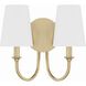 Payton Bath Wall Light in Vibrant Gold