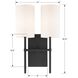 Veronica 2 Light 11 inch Black Forged Sconce Wall Light