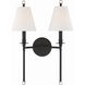 Riverdale Bath Wall Light in Black Forged