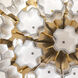 Addis 16 Light 32 inch Aged Brass Chandelier Ceiling Light in Tronchi Glass White