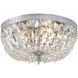 Westbury 3 Light 12 inch Polished Chrome Flush Ceiling Light in Clear Hand Cut