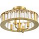 Farris 4 Light 16.5 inch Aged Brass Semi Flush Ceiling Light