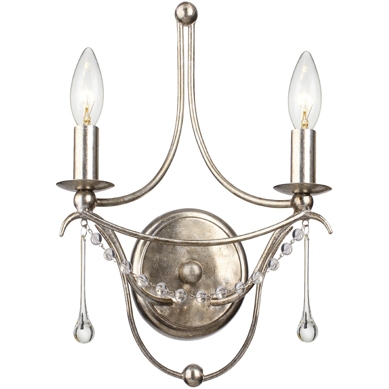 Metro Bath Wall Light in Antique Silver