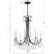 Karrington 8 Light 26 inch Matte Black Chandelier Ceiling Light