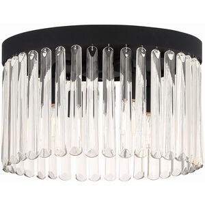 Emory 4 Light 15 inch Black Forged Flush/Semi Flush Ceiling Light