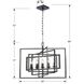 Capri 5 Light 24 inch Raw Steel Chandelier Ceiling Light