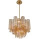 Addis 4 Light 17.75 inch Aged Brass Chandelier Ceiling Light in Amber