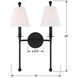 Riverdale 2 Light 15 inch Dark Bronze Sconce Wall Light