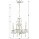 Paris Market 4 Light 13.5 inch Antique White Mini Chandelier Ceiling Light in Clear Swarovski Strass