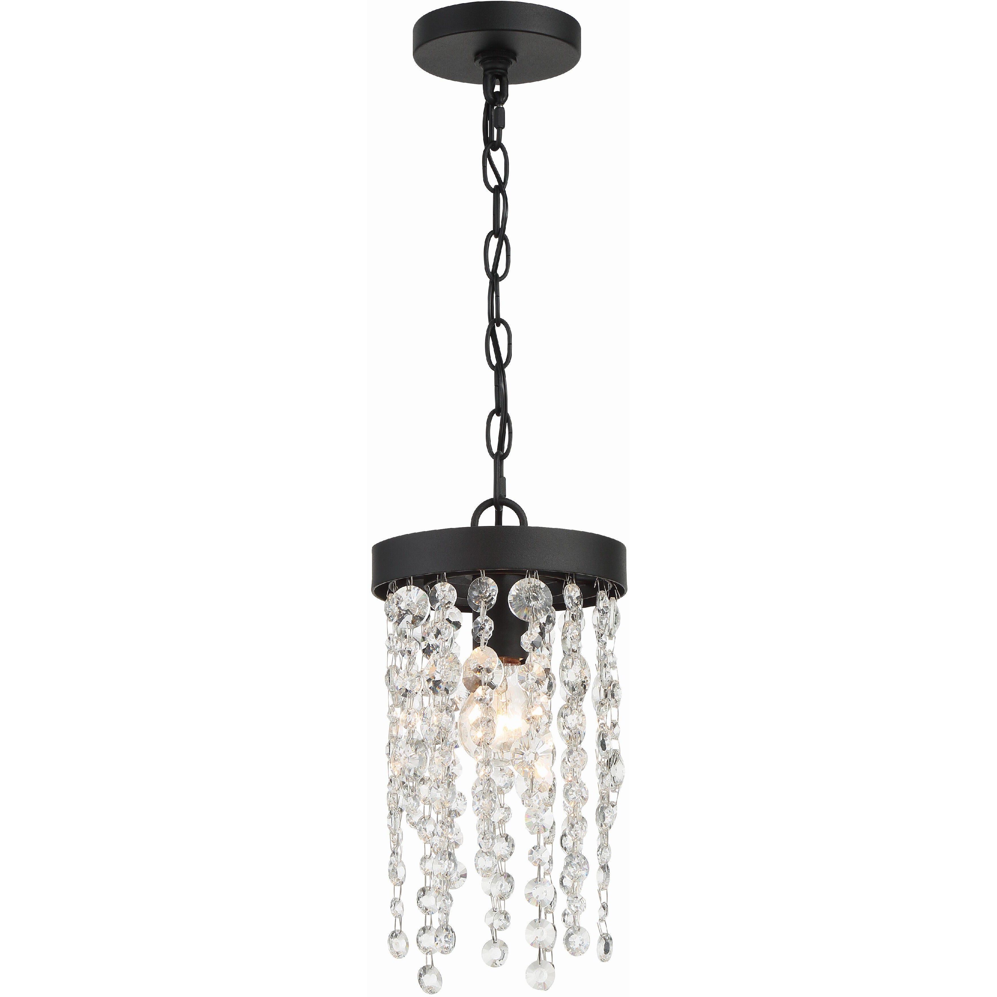 Winham 1 Light 7 inch Black Forged Mini Pendant Ceiling Light