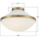 Xander 2 Light 16.25 inch Vibrant Gold Flush Ceiling Light in Vibrant Gold and White