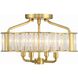 Farris 4 Light 16.5 inch Aged Brass Semi Flush Ceiling Light