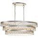 Perla 6 Light 36 inch Antique Silver Chandelier Ceiling Light