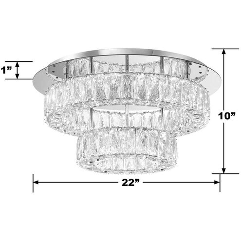 Kinsley 1 Light 20 inch Polished Chrome Flush Mount Ceiling Light