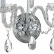 Traditional Crystal Sconce Wall Light in Clear Spectra, Polished Chrome