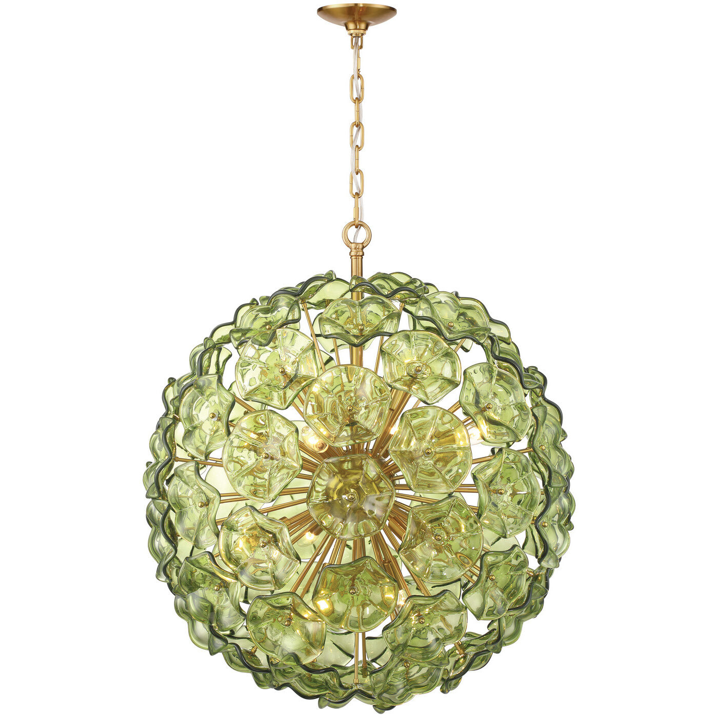 Esme 12 Light 28 inch Aged Brass Chandelier Ceiling Light