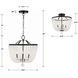 Rylee 4 Light 16.5 inch Matte Black Semi Flush Ceiling Light