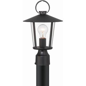 Andover 1 Light 14.5 inch Matte Black Post in Clear