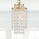 Gabrielle 1 Light 7 inch Antique Gold Mini Pendant Ceiling Light