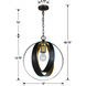 Luna 1 Light 12 inch English Bronze and Antique Gold Chandelier Ceiling Light