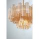 Addis 9 Light 22 inch Aged Brass Chandelier Ceiling Light in Tronchi Glass Amber