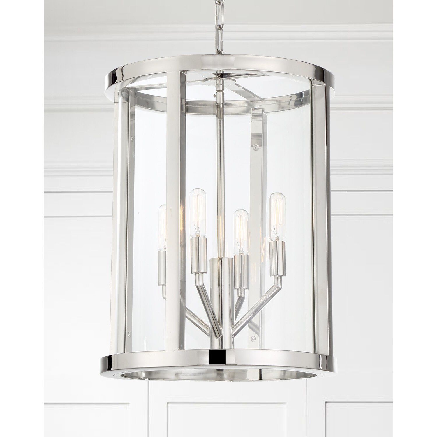 Devon 4 Light 14 inch Polished Nickel Mini Chandelier Ceiling Light