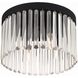 Emory 4 Light 15 inch Black Forged Flush Ceiling Light