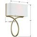 Brinkley Bath Wall Light in Vibrant Gold