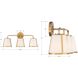 Fulton 3 Light 23.25 inch Antique Gold Bathroom Vanity Light Wall Light in White