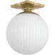 Orly 1 Light 10 inch Aged Brass Semi Flush Ceiling Light